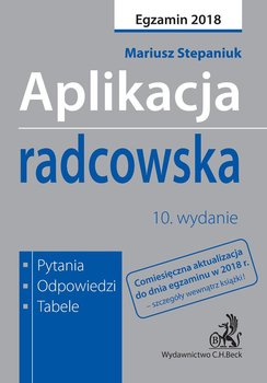 Aplikacja radcowska. Pytania odpowiedzi tabele okładka