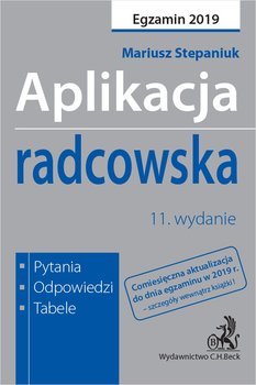 Aplikacja radcowska. Pytania, odpowiedzi, tabele okładka