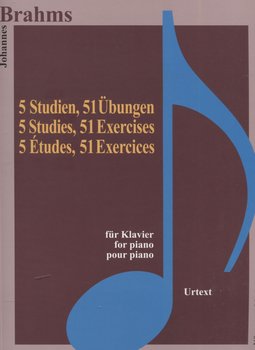 Brahms. 5 Studien, 51 Ubungen fur Klavier okładka