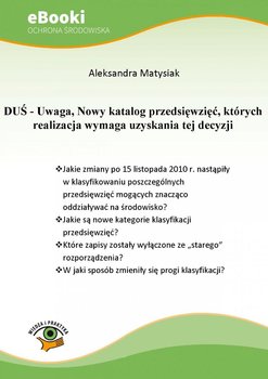 DUŚ - Uwaga, nowy katalog przedsięwzięć, których realizacja wymaga uzyskania tej decyzji okładka