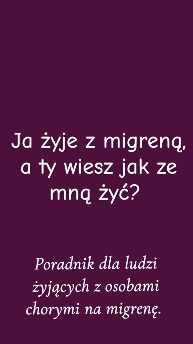 Ja żyje z migreną, a ty wiesz jak ze mną żyć ? - ebook PDF okładka
