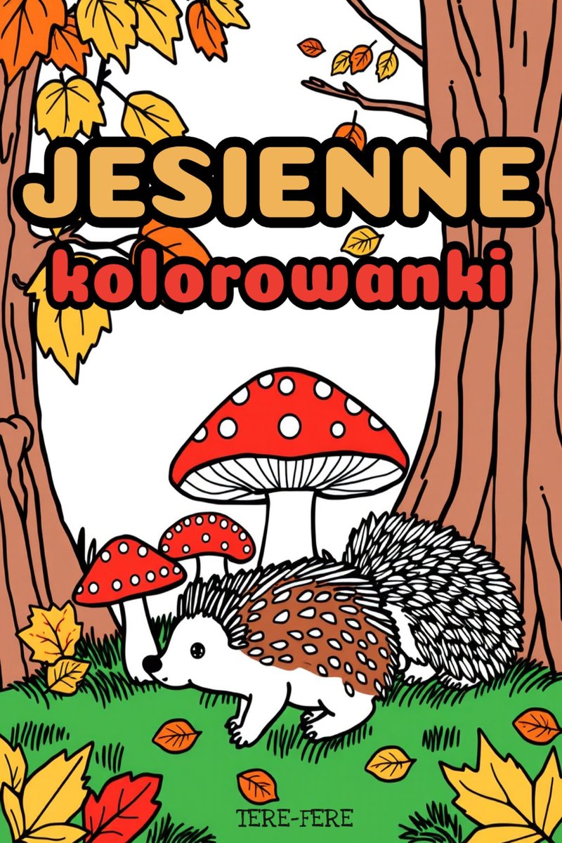 Jesienne kolorowanki - ebook PDF okładka