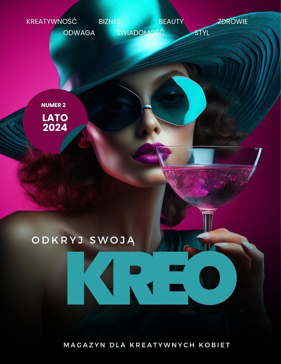 KREO - Magazyn dla Kreatywnych Kobiet - nr 2 LATO 2024: Odkryj swoją KREO okładka