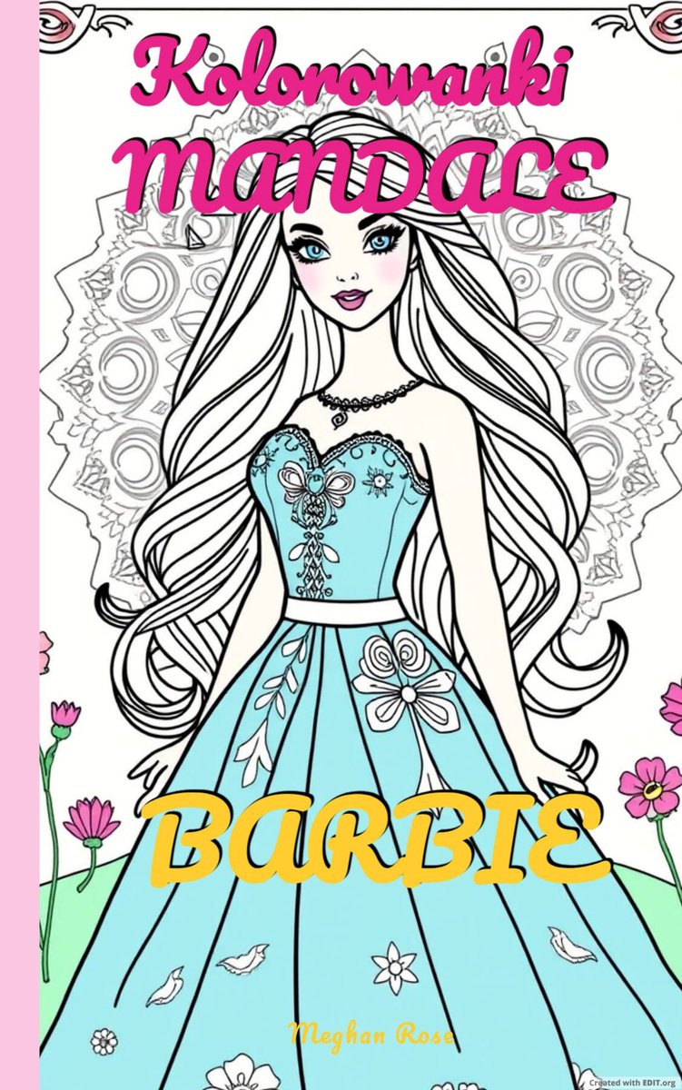 Kolorowanki Mandale Barbie dla dzieci okładka