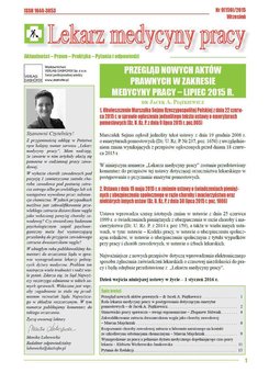 Lekarz Medycyny Pracy. Nr 9/2015 okładka
