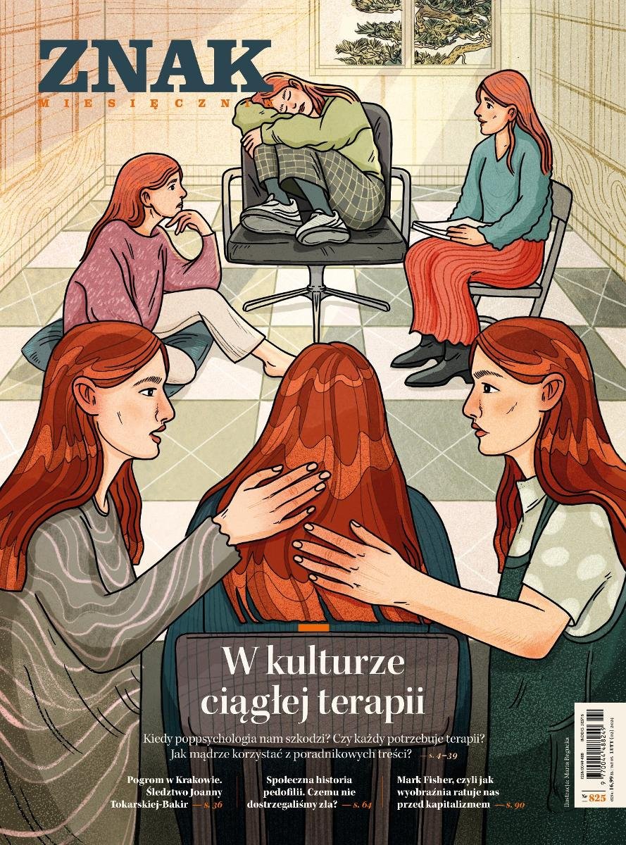 Miesięcznik Znak nr 825. W kulturze ciągłej terapii okładka