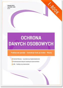 Ochrona danych osobowych. Wydanie: sierpień 2015 r okładka