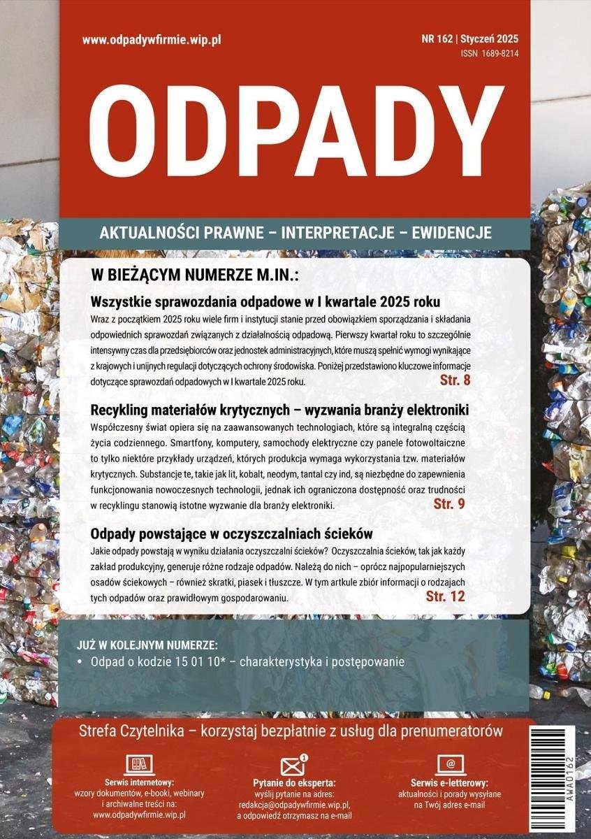 Odpady. Numer 162 okładka