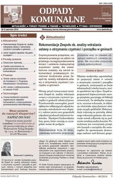 Odpady komunalne. Nr 6/2014 okładka