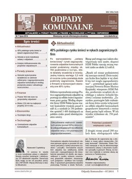 Odpady komunalne. Nr 7/2014 okładka