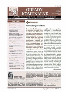 Odpady komunalne. Nr 7/2015 okładka
