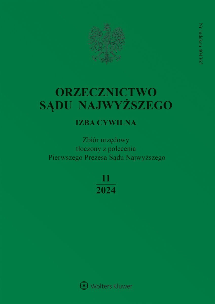 Orzecznictwo Sądu Najwyższego. Izba Cywilna. Nr 11/2024 okładka
