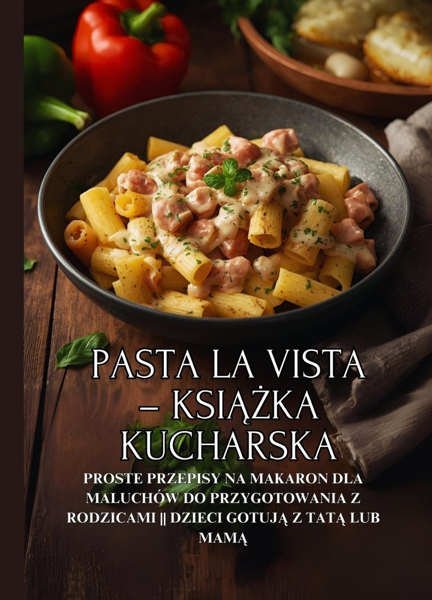 Pasta la Vista – książka kucharska: Proste przepisy na makaron dla maluchów do przygotowania z rodzicami || Dzieci gotują z tatą lub mamą okładka