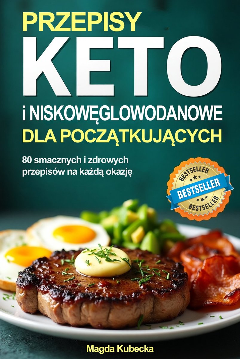 Przepisy keto i niskowęglowodanowe dla początkujących okładka