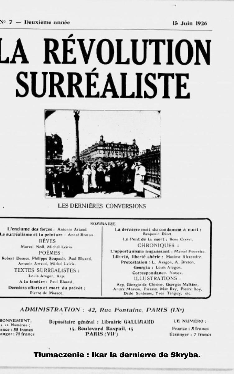 Rewolucja Surrealistyczna. Numer 7 okładka