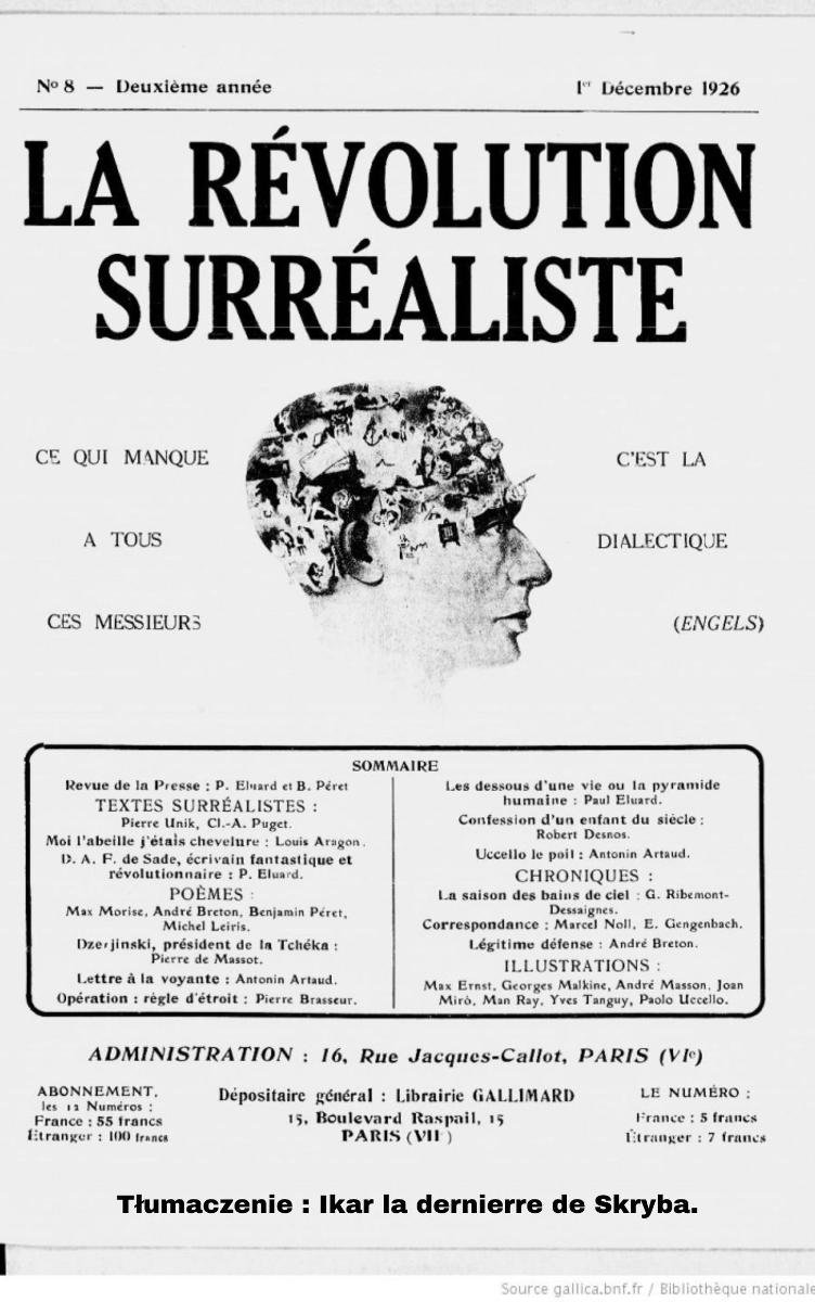 Rewolucja Surrealistyczna. Numer 8 okładka