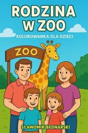 Rodzina w ZOO. Kolorowanka dla dzieci okładka