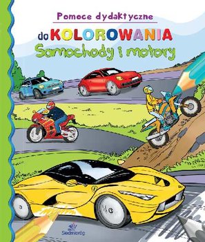 Samochody i motory. Pomoce dydaktyczne do kolorowania okładka