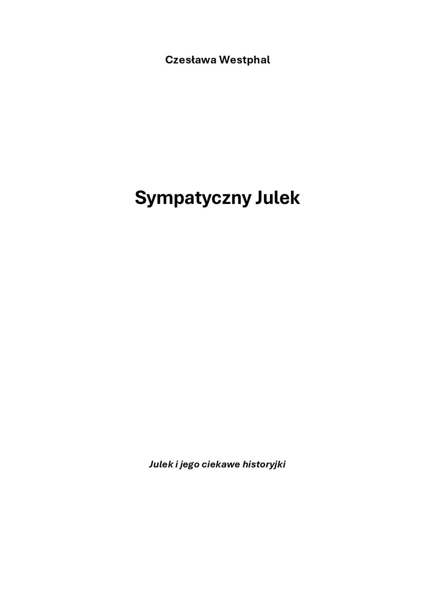 Sympatyczny Julek. Julek i jego ciekawe historyjki. okładka