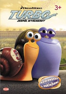 Turbo zespół wyścigowy. Kolorowanka z naklejkami okładka