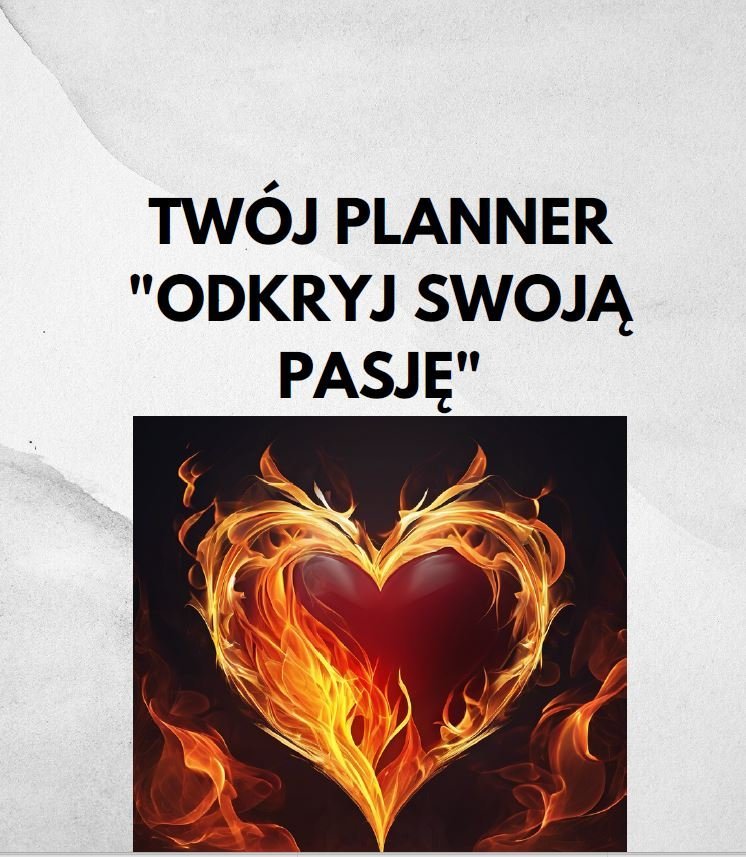 Twój planer odkryj swoją pasję. Workbook okładka