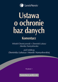 Ustawa o ochronie baz danych. Komentarz okładka