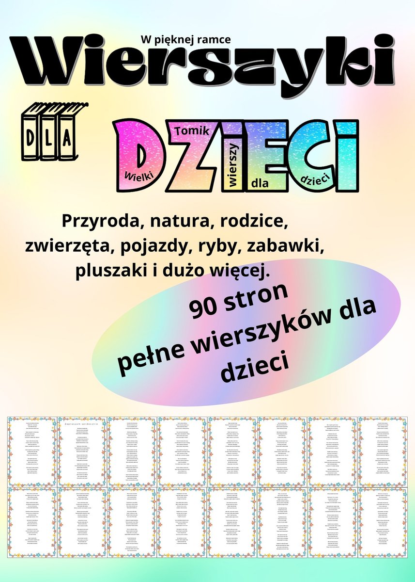 Wierszyki dla dzieci. okładka