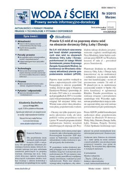 Woda i ścieki. Prawny serwis informacyjno-doradczy. Nr 3/2015 okładka