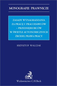 Zasady wynagradzania za pracę u pracodawców - przedsiębiorców w świetle autonomicznych źródeł prawa okładka