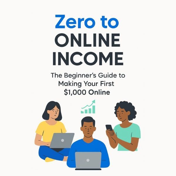 Zero to Online Income: The Beginner’s Guide to Making Your First $1,000 Online okładka