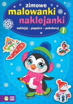 Zimowe malowanki, naklejanki. Część 1 okładka