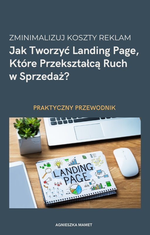 Zminimalizuj koszty reklam: jak tworzyć landing page, które przekształcą ruch w sprzedaż? - praktyczny poradnik okładka